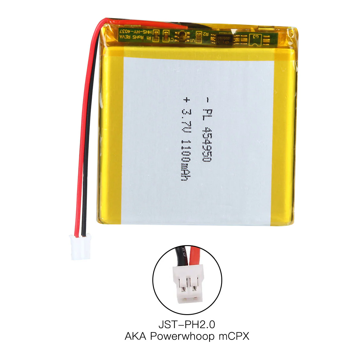 YDL 3.7V 1100mAh 454950 Rechargeable Lithium Polymer Battery Length 52mm - Image 6