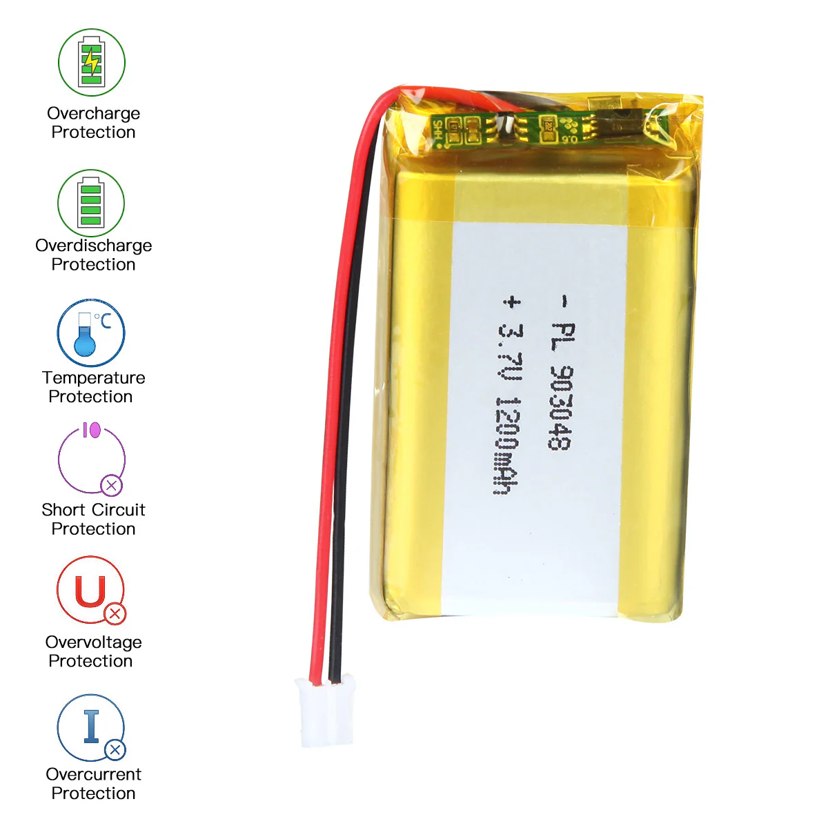 3.7V 1700mAh 903048 Rechargeable Lithium Polymer Battery - Image 5