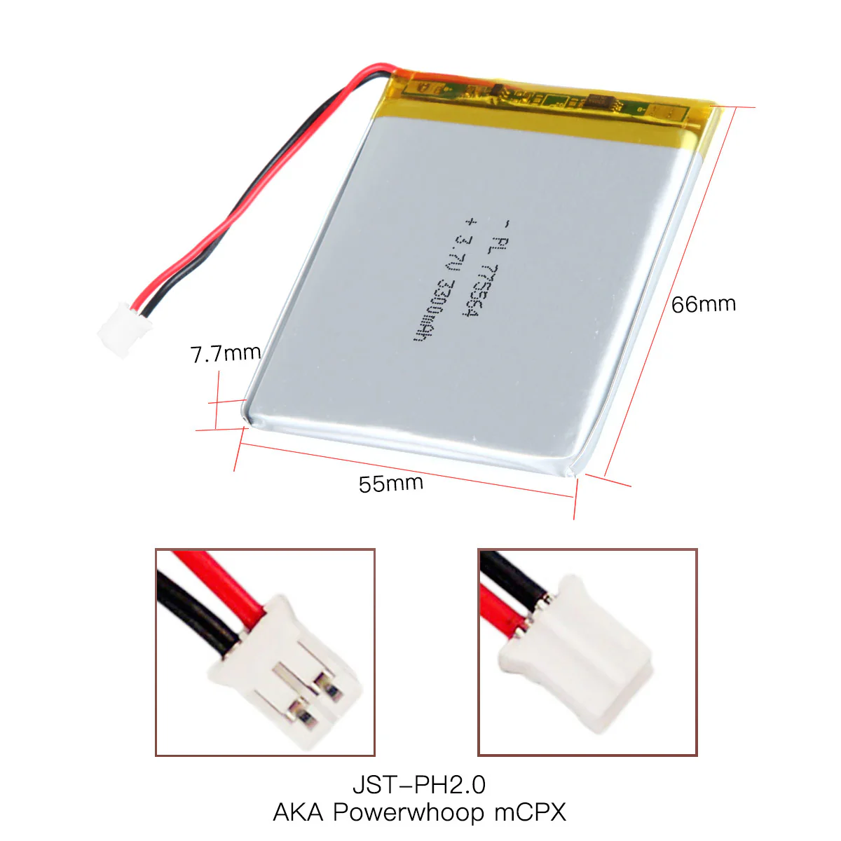 YDL 3.7V 3300mAh 775564 Rechargeable Lithium Polymer Battery - Image 4