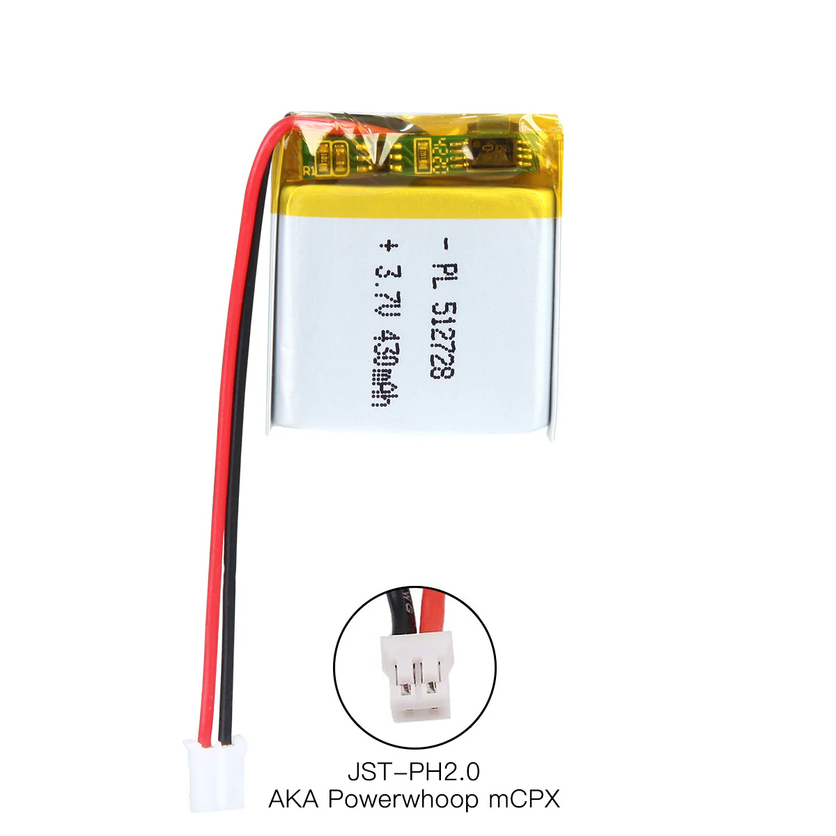 YDL 3.7V 430mAh 512728 Rechargeable Lithium Polymer Battery Length 30mm - Image 6