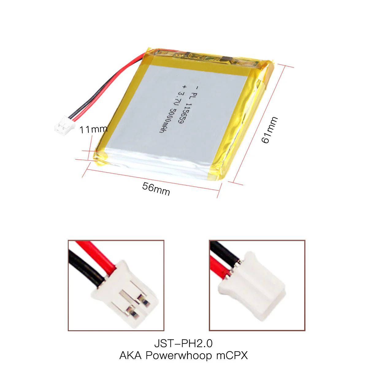 3.7V 5000mAh 115659 Rechargeable Lithium Polymer Battery - Image 4