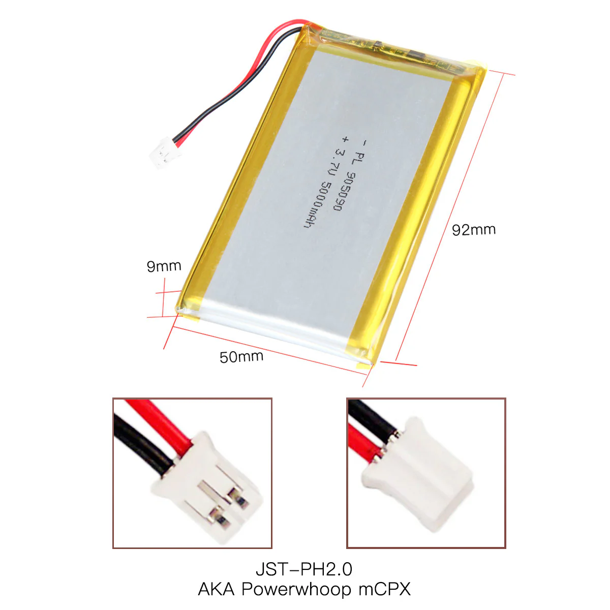 YDL 3.7V 5000mAh 905090 Rechargeable Lithium Polymer Battery - Image 4