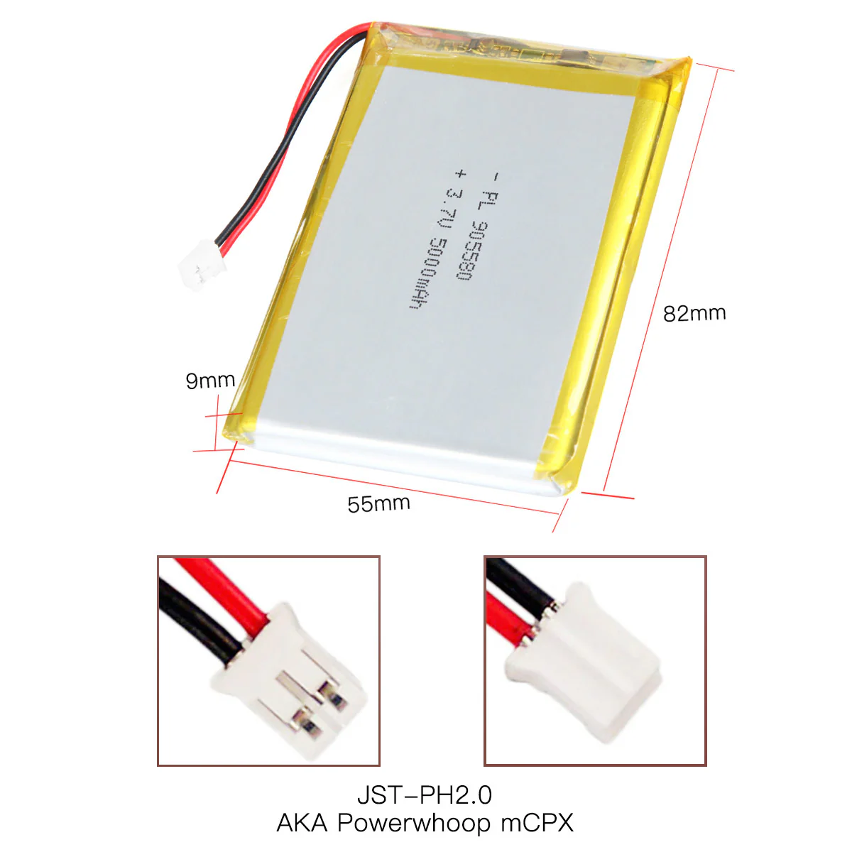 YDL 3.7V 5000mAh 905580 Rechargeable Lithium Polymer Battery - Image 4