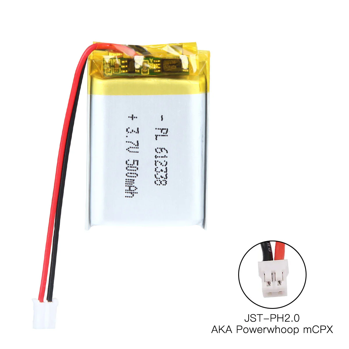 YDL 3.7V 500mAh 612338 Rechargeable Lithium Polymer Battery Length 40mm - Image 4